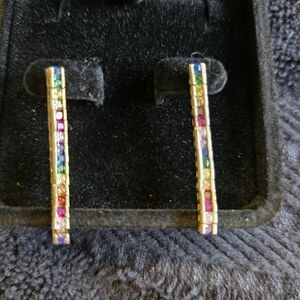 Eye Candy Vibrant Gold Earrings